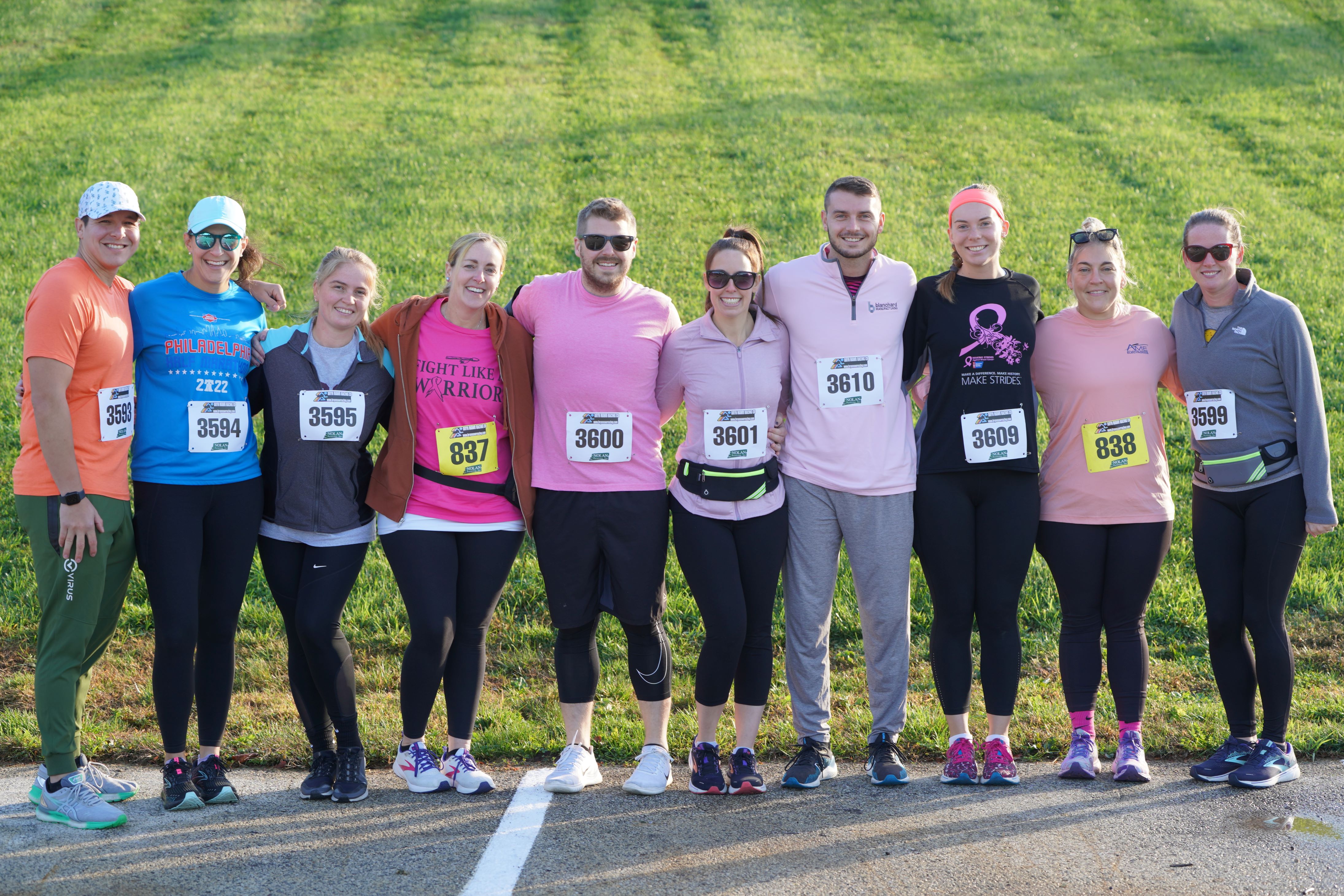 A group of people at a 5K race
