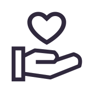 heart-in-hand icon
