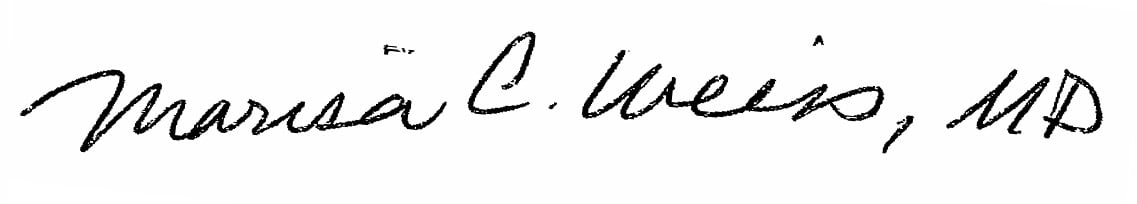 Marisa C. Weiss, MD signature