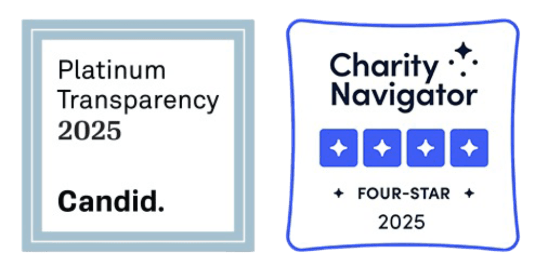 Candid platinum transparency and Charity Navigator four-star rating
