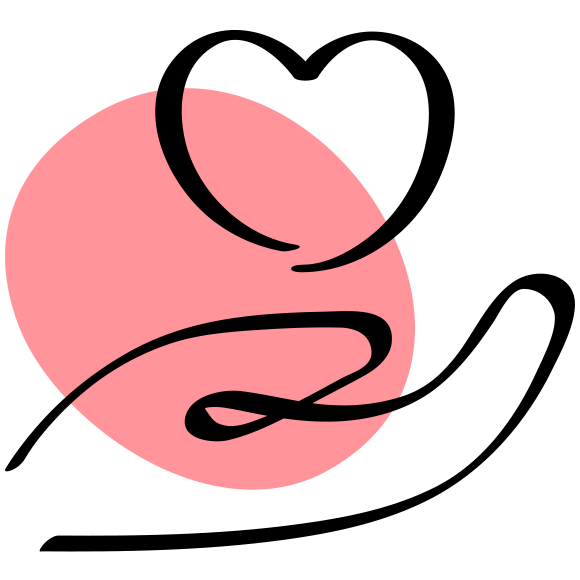 Heart-in-hand illustration