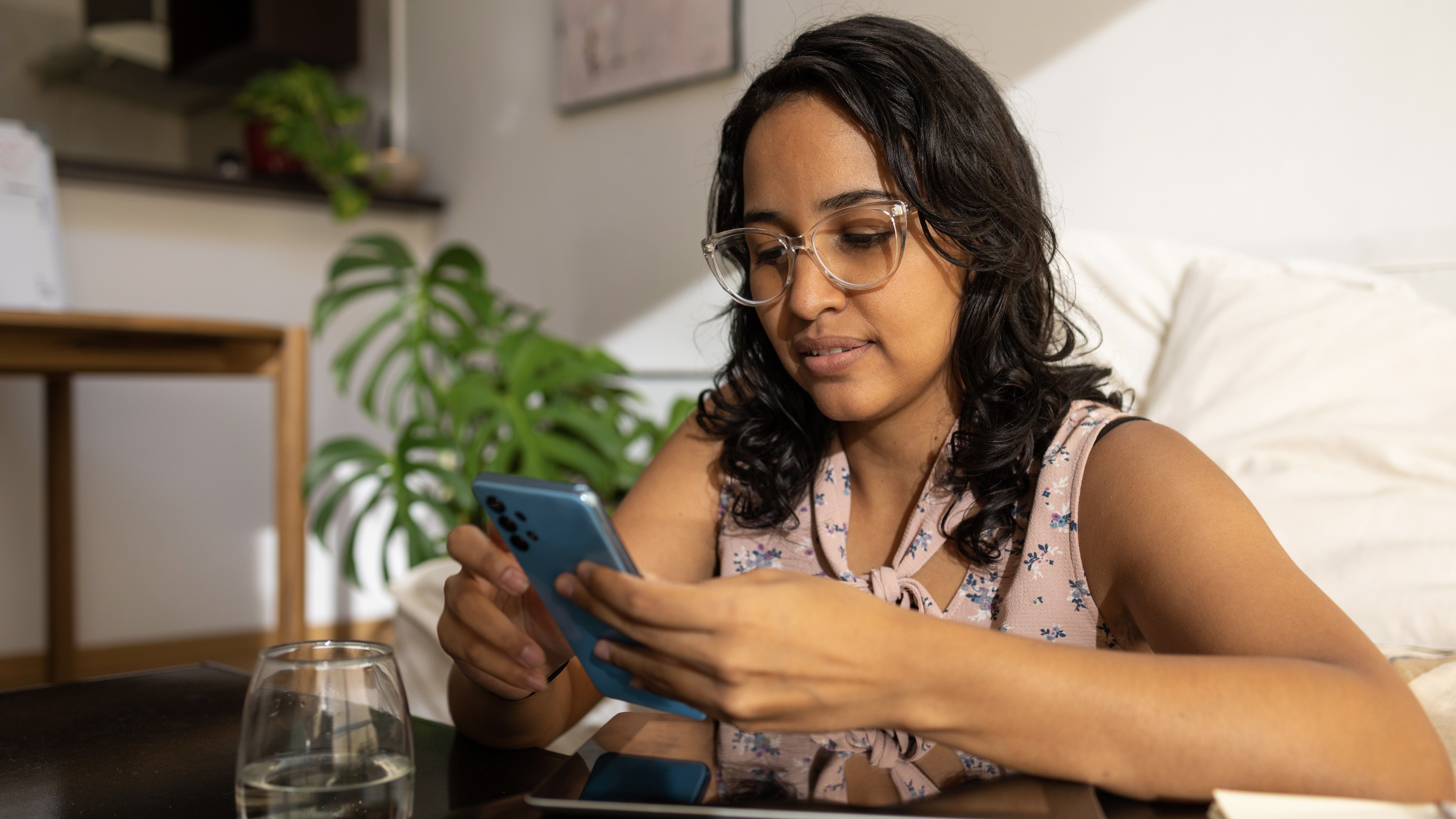 A person looking at their mobile phone